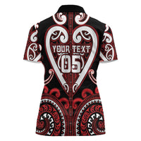 Custom Aotearoa Ngapuhi Women Polo Shirt Maori Tribal Pattern
