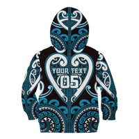 Custom Aotearoa Ngati Porou Kid Hoodie Maori Tribal Pattern