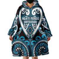 Custom Aotearoa Ngati Porou Wearable Blanket Hoodie Maori Tribal Pattern