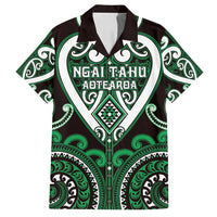 Custom Aotearoa Ngai Tahu Family Matching Off Shoulder Maxi Dress and Hawaiian Shirt Maori Tribal Pattern