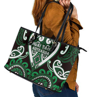 Aotearoa Ngai Tahu Leather Tote Bag Maori Tribal Pattern
