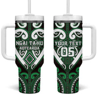 Custom Aotearoa Ngai Tahu Tumbler With Handle Maori Tribal Pattern