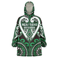Custom Aotearoa Ngai Tahu Wearable Blanket Hoodie Maori Tribal Pattern