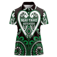 Custom Aotearoa Ngai Tahu Women Polo Shirt Maori Tribal Pattern