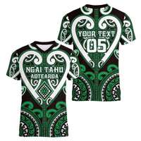 Custom Aotearoa Ngai Tahu Women V-Neck T-Shirt Maori Tribal Pattern