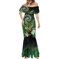 Aotearoa New Zealand Tuatara Mermaid Dress Maori Koru Art