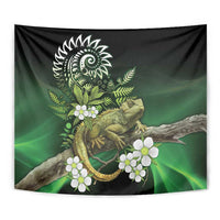 Aotearoa New Zealand Tuatara Tapestry Maori Koru Art LT05 - Polynesian Pride