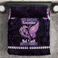Alzheimer's Awareness Bedding Set You May Not Remember But I Will Never Forget