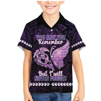 Personalised Alzheimer's Awareness Family Matching Mermaid Dress and Hawaiian Shirt You May Not Remember But I Will Never Forget