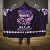 Alzheimer's Awareness Hooded Blanket You May Not Remember But I Will Never Forget