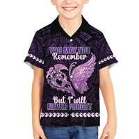 Personalised Alzheimer's Awareness Kid Hawaiian Shirt You May Not Remember But I Will Never Forget