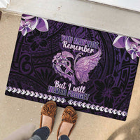 Alzheimer's Awareness Rubber Doormat You May Not Remember But I Will Never Forget