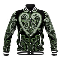Custom Aotearoa Ngati Awa Baseball Jacket Maori Tribal Pattern LT05 Unisex Green - Polynesian Pride