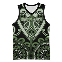 Custom Aotearoa Ngati Awa Basketball Jersey Maori Tribal Pattern LT05 Unisex Green - Polynesian Pride