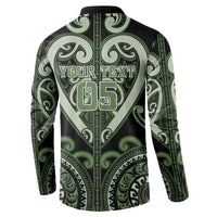 Custom Aotearoa Ngati Awa Button Sweatshirt Maori Tribal Pattern LT05 - Polynesian Pride