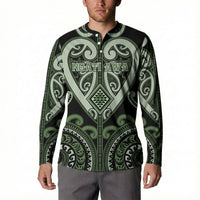 Custom Aotearoa Ngati Awa Button Sweatshirt Maori Tribal Pattern LT05 - Polynesian Pride