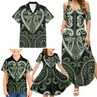 Custom Aotearoa Ngati Awa Family Matching Summer Maxi Dress and Hawaiian Shirt Maori Tribal Pattern LT05 - Polynesian Pride