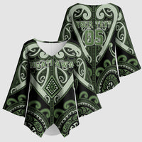 Custom Aotearoa Ngati Awa Kimono Sleeve Blouse Maori Tribal Pattern LT05 - Polynesian Pride