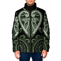 Custom Aotearoa Ngati Awa Padded Jacket Maori Tribal Pattern LT05 Men Green - Polynesian Pride