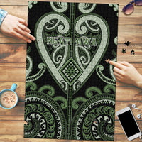 Aotearoa Ngati Awa Puzzle Maori Tribal Pattern LT05 Green - Polynesian Pride