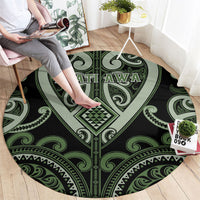 Aotearoa Ngati Awa Round Carpet Maori Tribal Pattern LT05 - Polynesian Pride