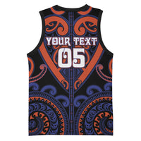 Custom Aotearoa Whakatohea Basketball Jersey Maori Tribal Pattern LT05 - Polynesian Pride