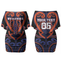 Custom Aotearoa Whakatohea Couples Matching Off Shoulder Short Dress and Hawaiian Shirt Maori Tribal Pattern LT05 - Polynesian Pride