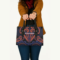 Aotearoa Whakatohea Leather Bag Maori Tribal Pattern LT05 - Polynesian Pride