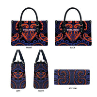 Aotearoa Whakatohea Leather Bag Maori Tribal Pattern LT05 - Polynesian Pride
