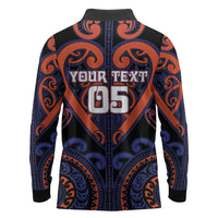 Custom Aotearoa Whakatohea Long Sleeve Polo Shirt Maori Tribal Pattern LT05 - Polynesian Pride