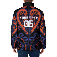 Custom Aotearoa Whakatohea Padded Jacket Maori Tribal Pattern LT05 - Polynesian Pride