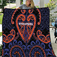 Aotearoa Whakatohea Quilt Maori Tribal Pattern LT05 Navy - Polynesian Pride