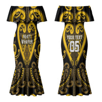 Custom Aotearoa Ngati Whatua Couples Matching Mermaid Dress and Long Sleeve Button Shirt Maori Tribal Pattern LT05 - Polynesian Pride