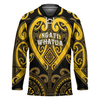 Custom Aotearoa Ngati Whatua Hockey Jersey Maori Tribal Pattern LT05 Unisex Yellow - Polynesian Pride