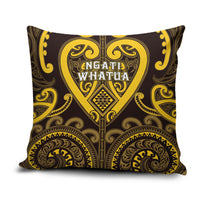 Aotearoa Ngati Whatua Pillow Cover Maori Tribal Pattern LT05 Yellow - Polynesian Pride