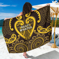 Aotearoa Ngati Whatua Sarong Maori Tribal Pattern LT05 One Size 44 x 66 inches Yellow - Polynesian Pride