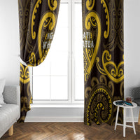 Aotearoa Ngati Whatua Window Curtain Maori Tribal Pattern LT05 - Polynesian Pride