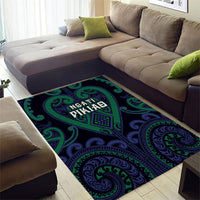 Aotearoa Ngati Pikiao Area Rug Maori Tribal Pattern LT05 - Polynesian Pride
