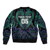Custom Aotearoa Ngati Pikiao Bomber Jacket Maori Tribal Pattern LT05 - Polynesian Pride