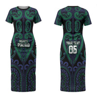 Custom Aotearoa Ngati Pikiao Couples Matching Short Sleeve Bodycon Dress and Hawaiian Shirt Maori Tribal Pattern LT05 - Polynesian Pride
