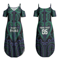 Custom Aotearoa Ngati Pikiao Couples Matching Summer Maxi Dress and Hawaiian Shirt Maori Tribal Pattern LT05 - Polynesian Pride