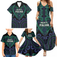 Custom Aotearoa Ngati Pikiao Family Matching Summer Maxi Dress and Hawaiian Shirt Maori Tribal Pattern LT05 - Polynesian Pride