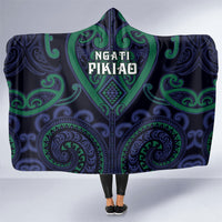 Aotearoa Ngati Pikiao Hooded Blanket Maori Tribal Pattern LT05 One Size Green - Polynesian Pride