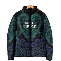Custom Aotearoa Ngati Pikiao Padded Jacket Maori Tribal Pattern LT05 - Polynesian Pride