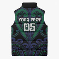 Custom Aotearoa Ngati Pikiao Sleeveless Puffer Jacket Maori Tribal Pattern LT05 - Polynesian Pride