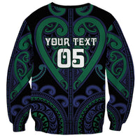 Custom Aotearoa Ngati Pikiao Sweatshirt Maori Tribal Pattern LT05 - Polynesian Pride