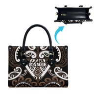 Aotearoa Kati Mamoe Leather Bag Maori Tribal Pattern LT05 - Polynesian Pride