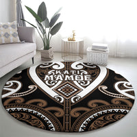 Aotearoa Kati Mamoe Round Carpet Maori Tribal Pattern LT05 - Polynesian Pride