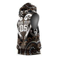 Custom Aotearoa Kati Mamoe Sleeveless Hoodie Maori Tribal Pattern LT05 - Polynesian Pride