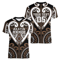 Custom Aotearoa Kati Mamoe Women V-Neck T-Shirt Maori Tribal Pattern LT05 - Polynesian Pride